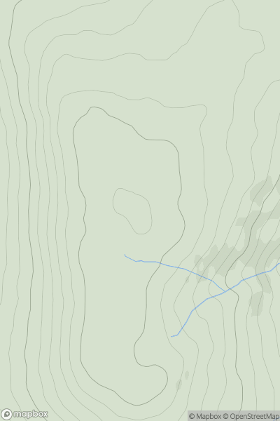 Thumbnail image for Black Fell [North Pennines] showing contour plot for surrounding peak